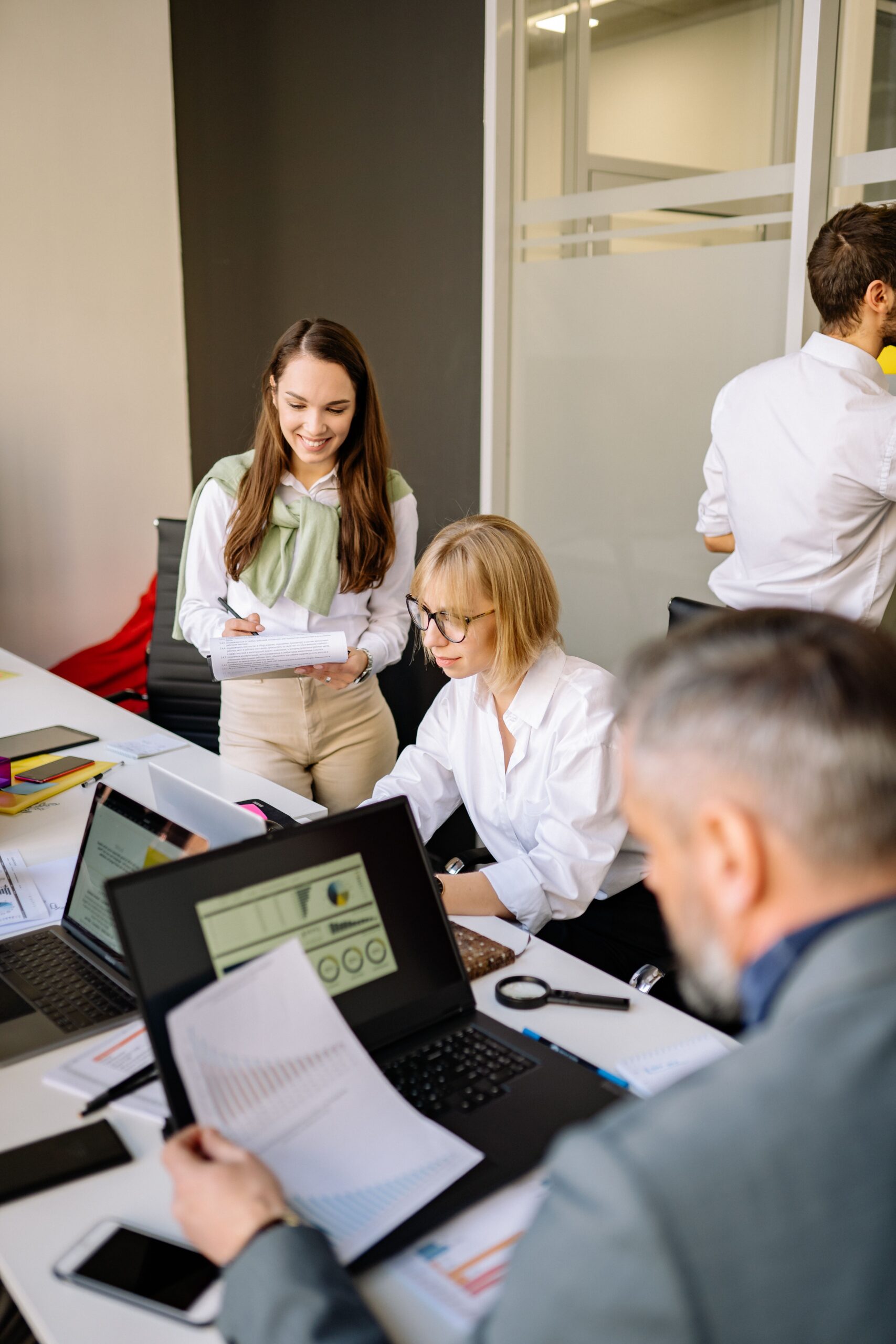 Team working together in a healthcare office